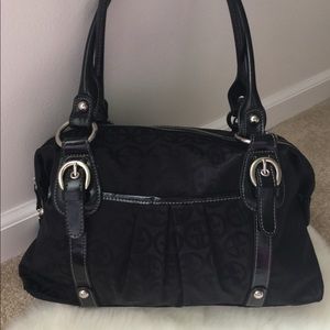 GIANI BERNINI Black Logo Satchel/Hobo